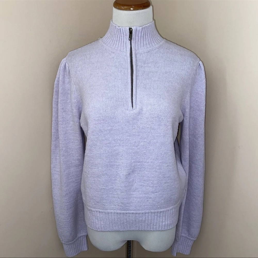 Lilac quarter zip sweater hoodie NWT​